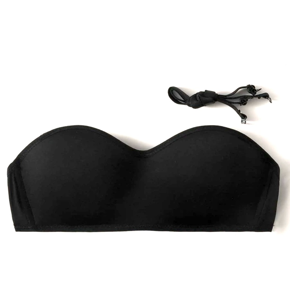 Strapless Bandeau Bra with Adjustable Straps MEDIUM in Black - NWOT